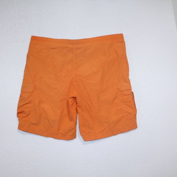 L.L. Bean Men Orange Cargo Board Shorts Summer Beach Vintage Size Large - Picture 2 of 9
